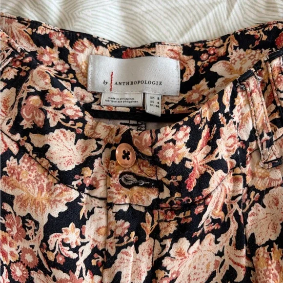 Anthropologie Floral Print Pants - Picture 3 of 6